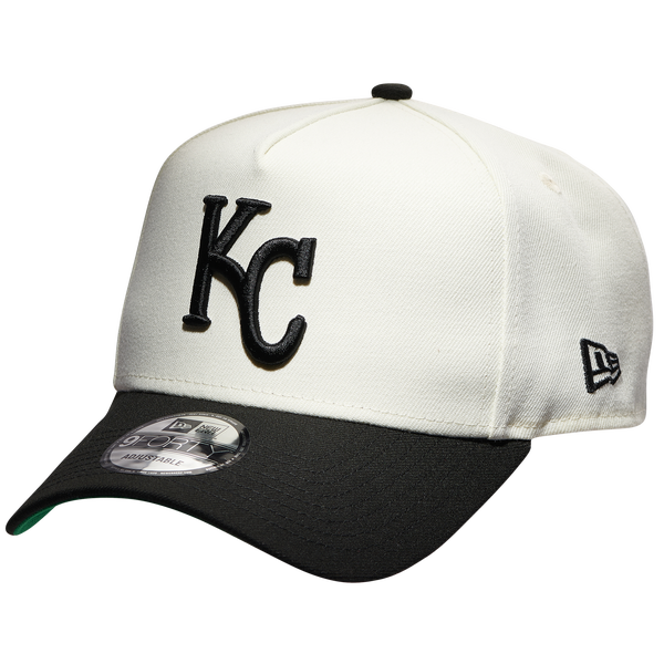 New Era Royals 9FORTY A-Frame Cap - Adult - Black/White
