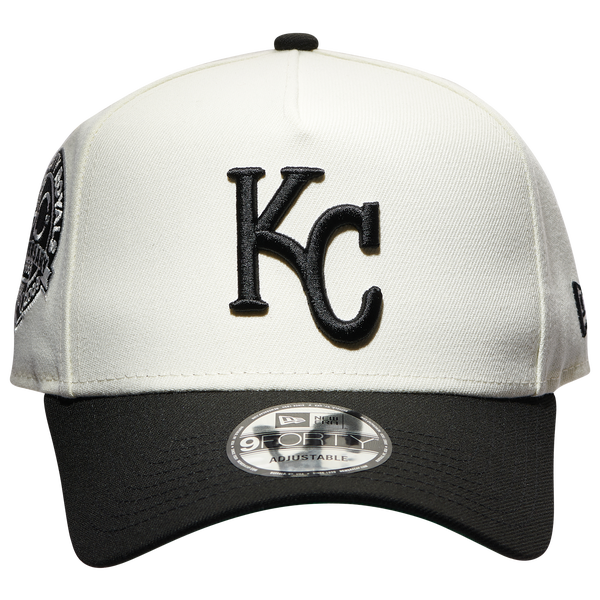 New Era Royals 9FORTY A-Frame Cap - Adult - Black/White - Image 2