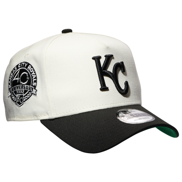 New Era Royals 9FORTY A-Frame Cap - Adult - Black/White - Image 3