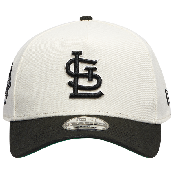 New Era Cardinals 9FORTY A-Frame Cap - Adult - White/Black - Image 2
