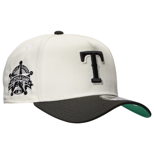 New Era Rangers 9FORTY A-Frame Cap - Adult - White/Black - Image 3