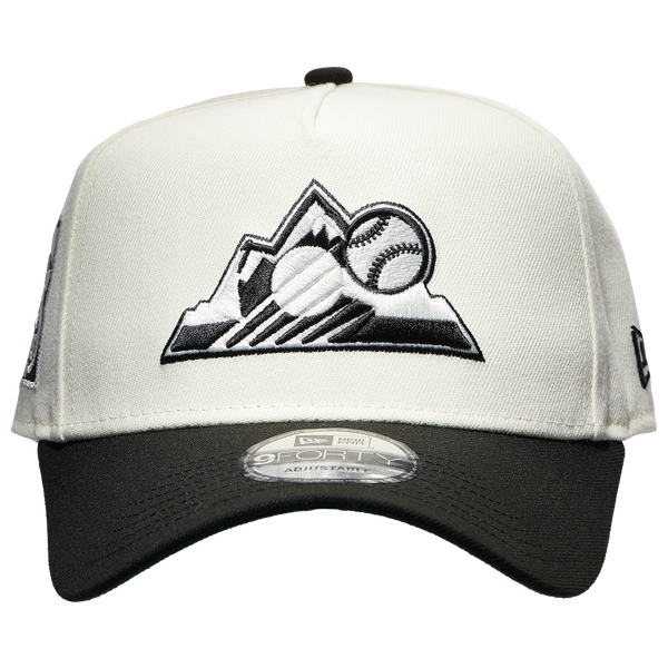 New Era Rockies 9FORTY Adjustable Cap - Men's - White/Black - Image 2