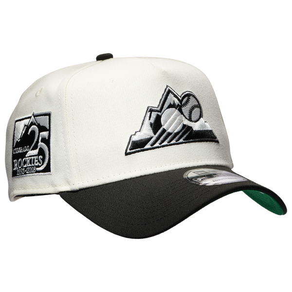 New Era Rockies 9FORTY Adjustable Cap - Men's - White/Black - Image 3