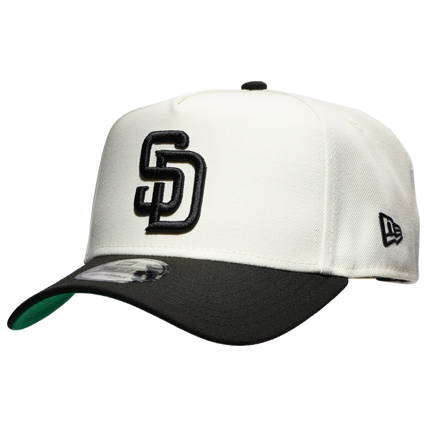 New Era Padres 9FORTY A-Frame Cap - Adult - White/Black