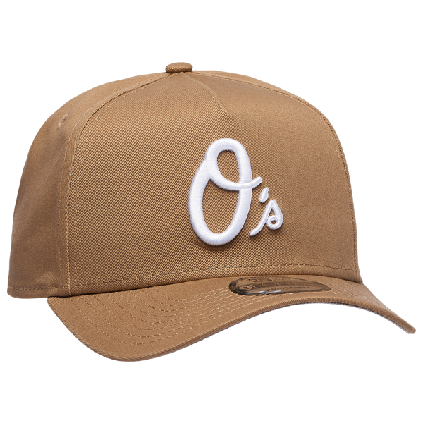 New Era Orioles A Frame Adjustable Cap - Men's - Khaki/White - Image 3