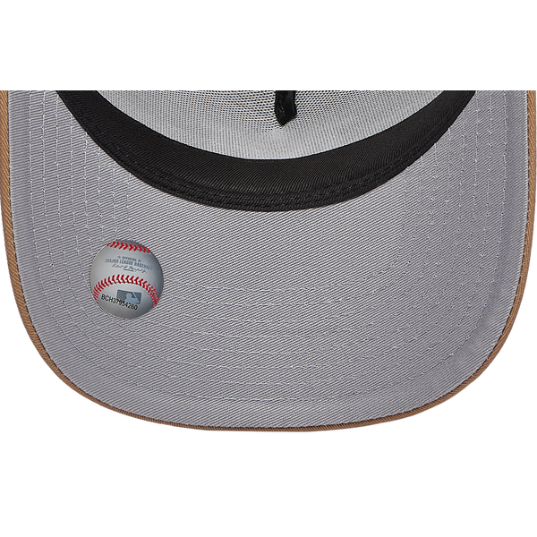New Era Brewers A Frame Adjustable Cap - Men's - Khaki/White - Image 5