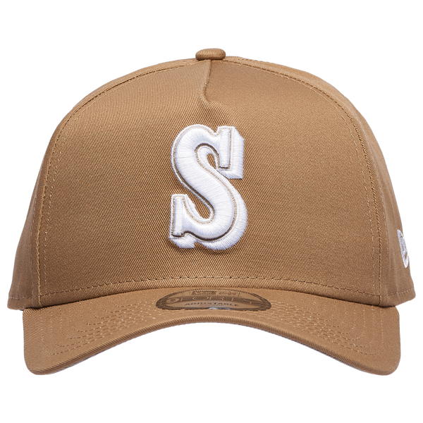 New Era Mariners A Frame Adjustable Cap - Men's - Khaki/White - Image 2