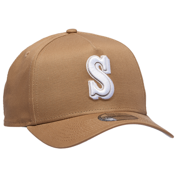 New Era Mariners A Frame Adjustable Cap - Men's - Khaki/White - Image 3