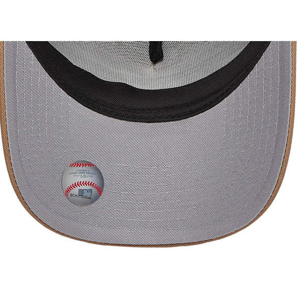 New Era Mets A Frame Adjustable Cap - Men's - Khaki/White - Image 5