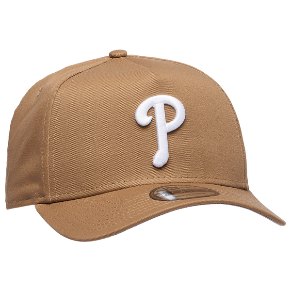 New Era Phillies A Frame Adjustable Cap - Men's - Khaki/White - Image 3