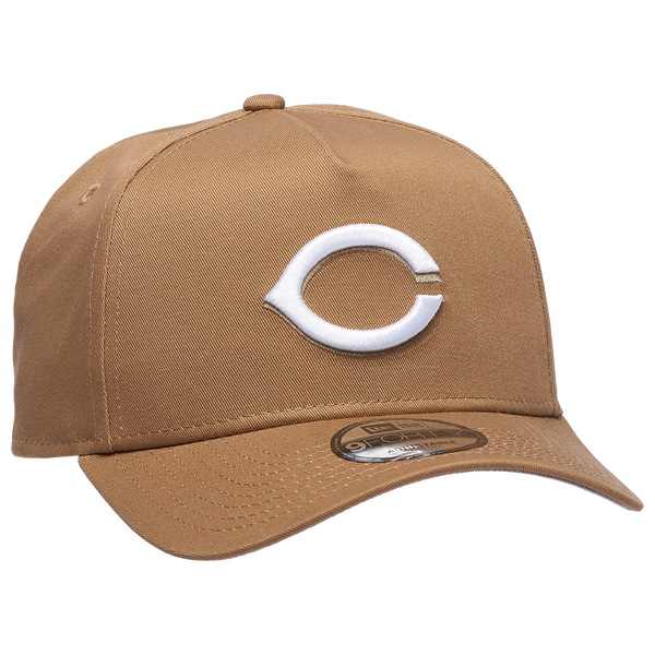 New Era Reds A Frame Adjustable Cap - Men's - White/Khaki - Image 3
