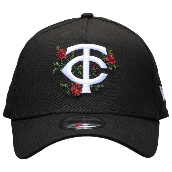 New Era Twins 940 A Frame Rose Cap - Men's - Black/Multi - Image 2