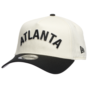 New Era Braves 940 A Frame Arch Logo Cap - Men's - Black/Chrome