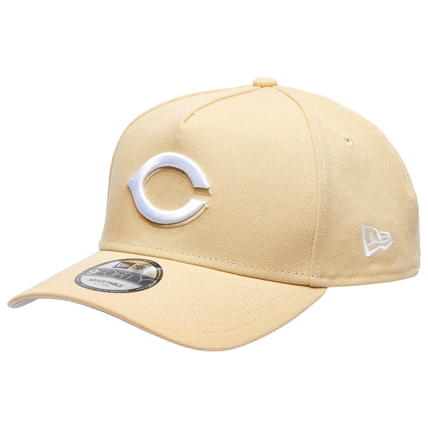 New Era Reds 9FORTY A-Frame Cap - Men's - White/Vegas
