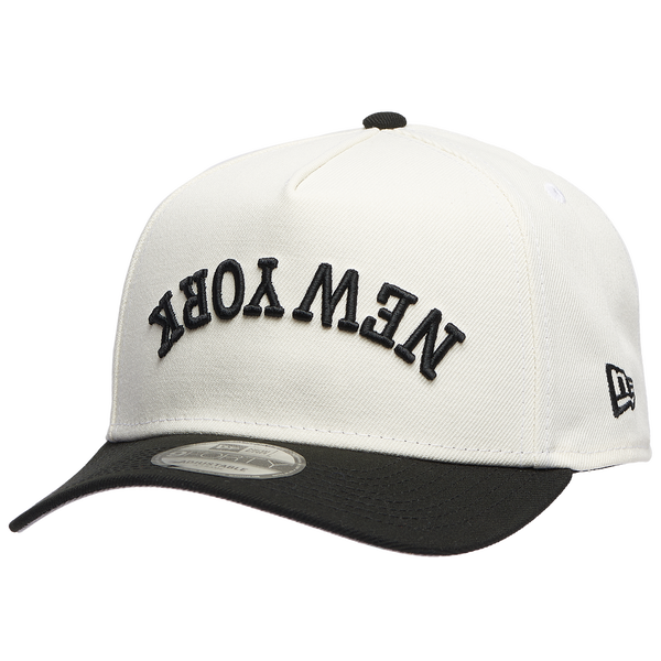 New Era Yankees 9Forty A-Frame Upside Wordmark Cap - Adult - Chrome/Black