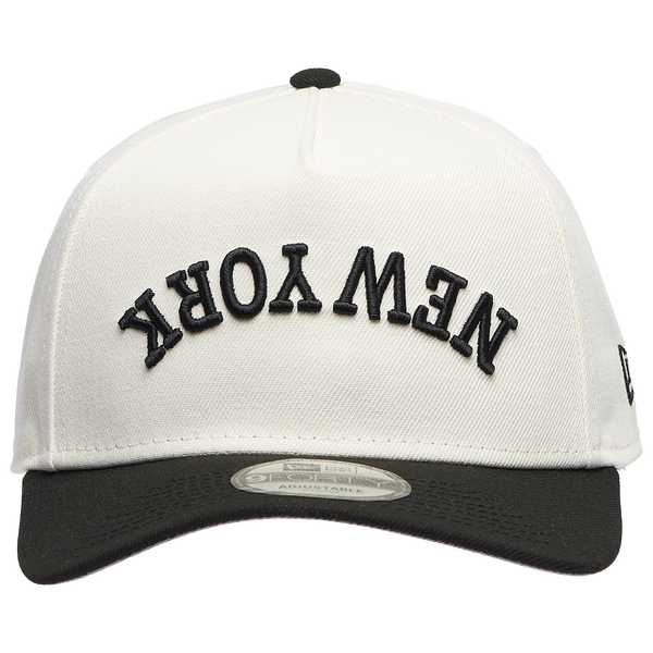 New Era Yankees 9Forty A-Frame Upside Wordmark Cap - Adult - Chrome/Black - Image 2