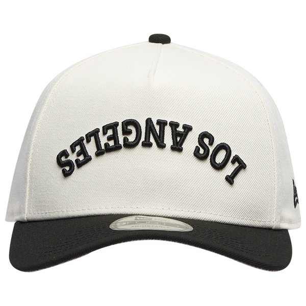 New Era Dodgers 9Forty A-Frame 2Tone Upside Wordmark - Adult - Black/White/Black - Image 2