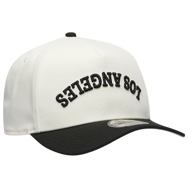 New Era Dodgers 9Forty A-Frame 2Tone Upside Wordmark - Adult - Black/White/Black - Image 3