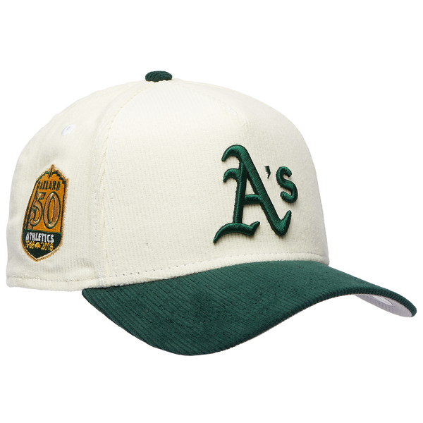 New Era Athletics 940 A Frame Corduroy Cap - Men's - Chrome/Green - Image 3