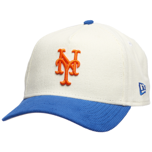 New Era Mets 940 A Frame Corduroy Cap - Men's - Chrome/Royal