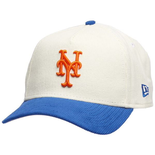 New Era Mets 940 A Frame Corduroy Cap - Men's - Chrome/Royal