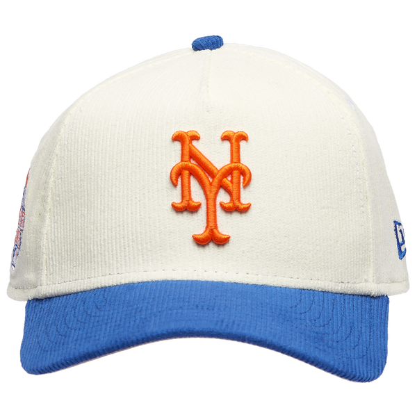 New Era Mets 940 A Frame Corduroy Cap - Men's - Chrome/Royal - Image 2