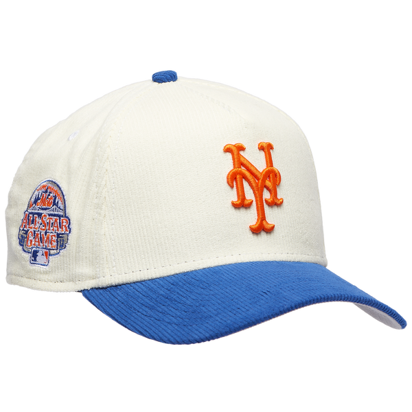 New Era Mets 940 A Frame Corduroy Cap - Men's - Chrome/Royal - Image 3