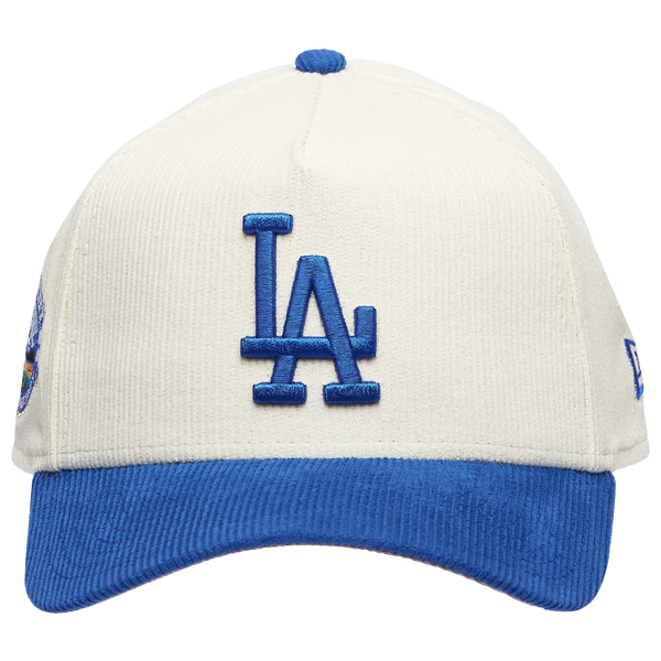 New Era Dodgers 940 A Frame Corduroy Cap - Men's - Chrome/Royal - Image 2
