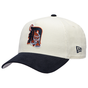 New Era Tigers 940 A Frame Corduroy Cap - Men's - Chrome/Navy