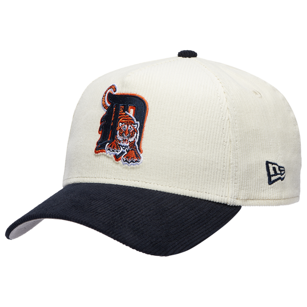 New Era Tigers 940 A Frame Corduroy Cap - Men's - Chrome/Navy