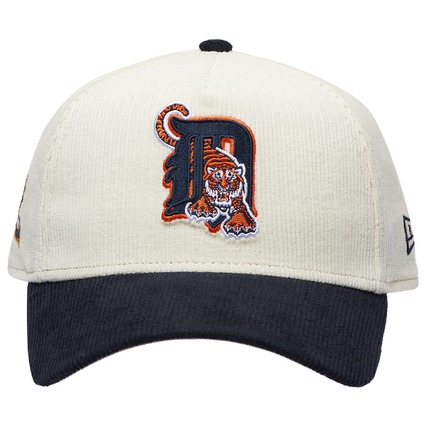 New Era Tigers 940 A Frame Corduroy Cap - Men's - Chrome/Navy - Image 2