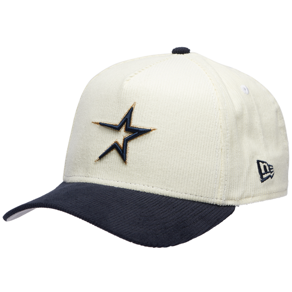 New Era Astros 940 A Frame Corduroy Cap - Men's - Chrome/Navy