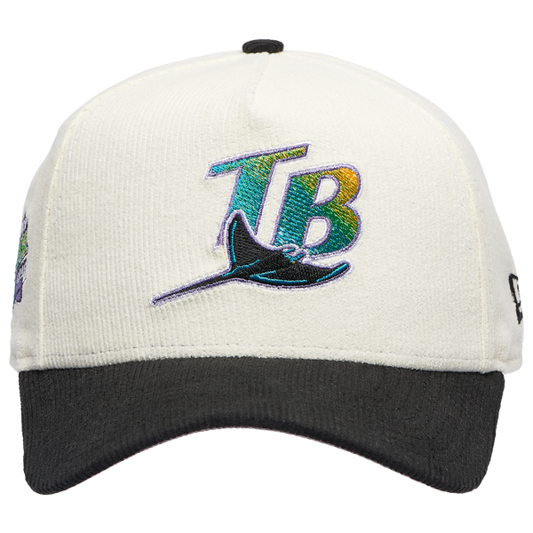 New Era Rays 940 A Frame Corduroy Cap - Men's - Chrome/Black - Image 2