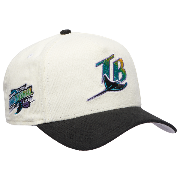 New Era Rays 940 A Frame Corduroy Cap - Men's - Chrome/Black - Image 3