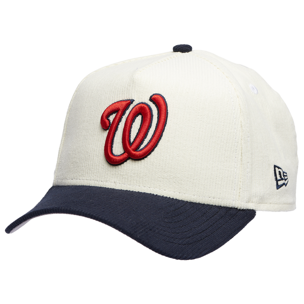 New Era Nationals 940 A Frame Corduroy Cap - Men's - Navy/Chrome