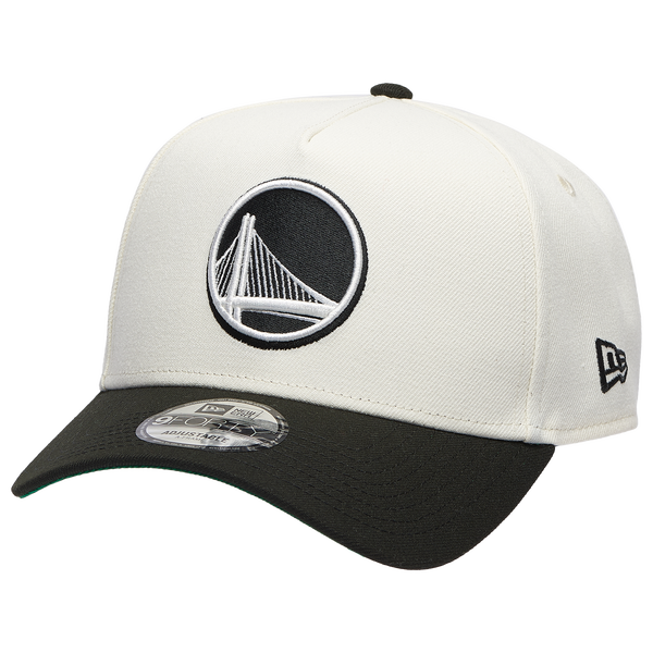 New Era Warriors Team 9FORTY A-Frame Chrome Cap - Men's - Chrome/Black