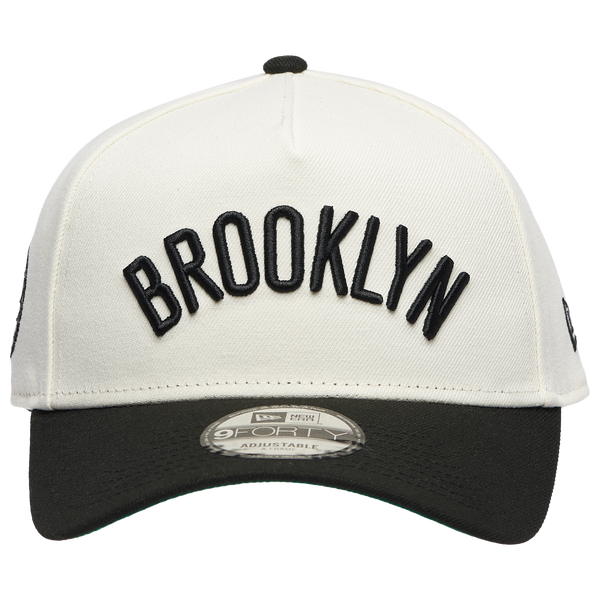 New Era Nets Team 9FORTY A-Frame Chrome Cap - Men's - Chrome/Black - Image 2