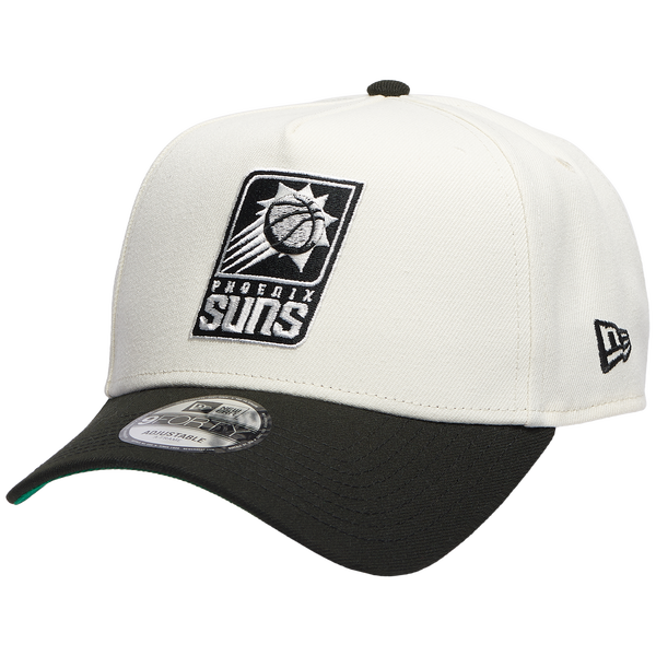 New Era Suns Team 9FORTY A-Frame Chrome Cap - Men's - Chrome/Black