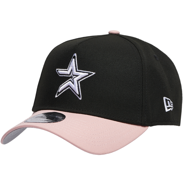 New Era Astros 9Forty A-Frame Cap - Adult - Black/Pink