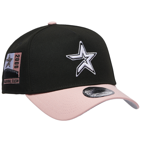New Era Astros 9Forty A-Frame Cap - Adult - Black/Pink - Image 3