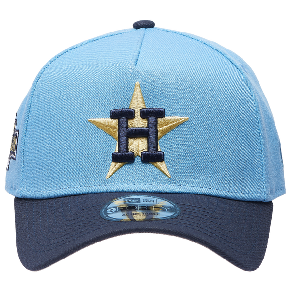 New Era Astros 9Forty A-Frame Cap - Adult - Gold/Blue/Navy - Image 2