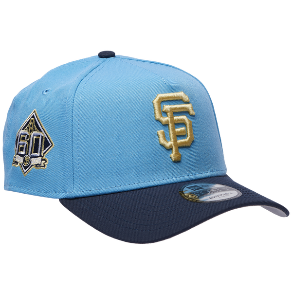 New Era Giants 9Forty A-Frame Cap - Adult - Blue/Navy/Gold - Image 3