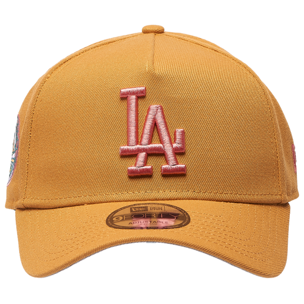 New Era Dodgers 9Forty Pastel Caps - Adult - Tan/Pink/Tan - Image 2