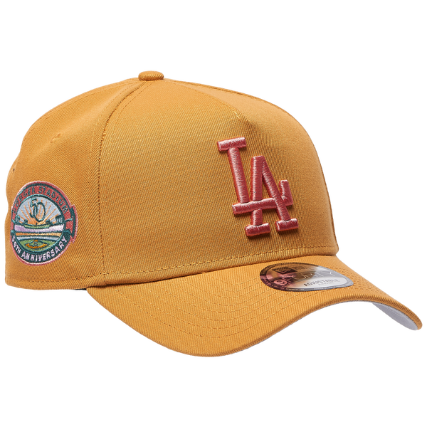 New Era Dodgers 9Forty Pastel Caps - Adult - Tan/Pink/Tan - Image 3