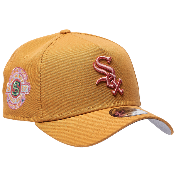New Era White Sox 9Forty Pastel Cap - Adult - Tan/Tan/Pink - Image 3