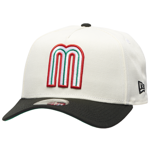 New Era Mexico 9Forty A-Frame Flag Cap - Adult - Black/White