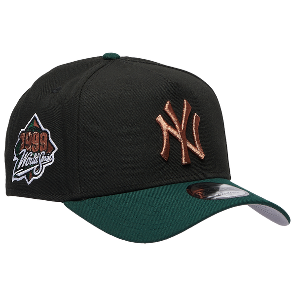 New Era Yankees 9FORTY A-Frame Metallic Cap - Men's - Green/Black - Image 3