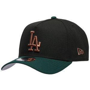 New Era Dodgers 9FORTY A-Frame Metallic Cap - Men's - Black/Green