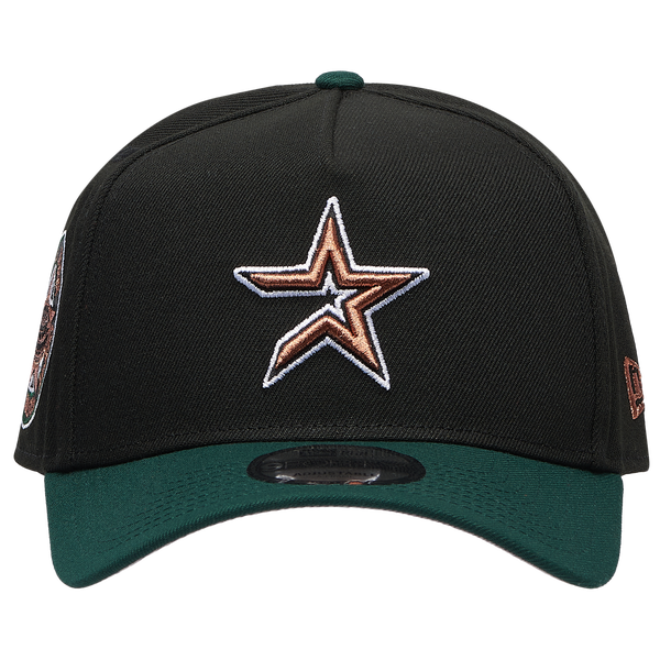 New Era Astros 9FORTY A-Frame Metallic Cap - Men's - Black/Green - Image 2