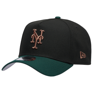 New Era Mets 9FORTY A-Frame Metallic Cap - Men's - Black/Green